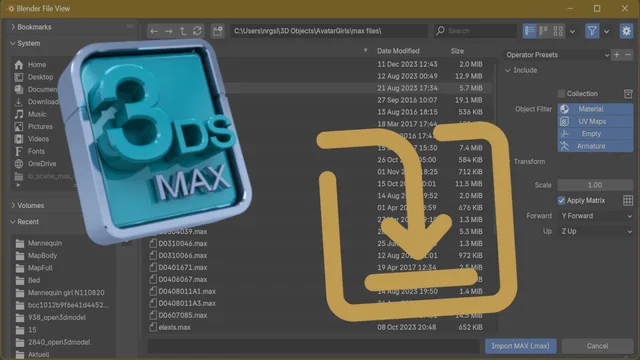 Import Autodesk MAX (.max)